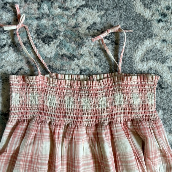 Polo Ralph Lauren Cream and Pink Plaid Cotton Dobby Dress - Picture 5 of 11